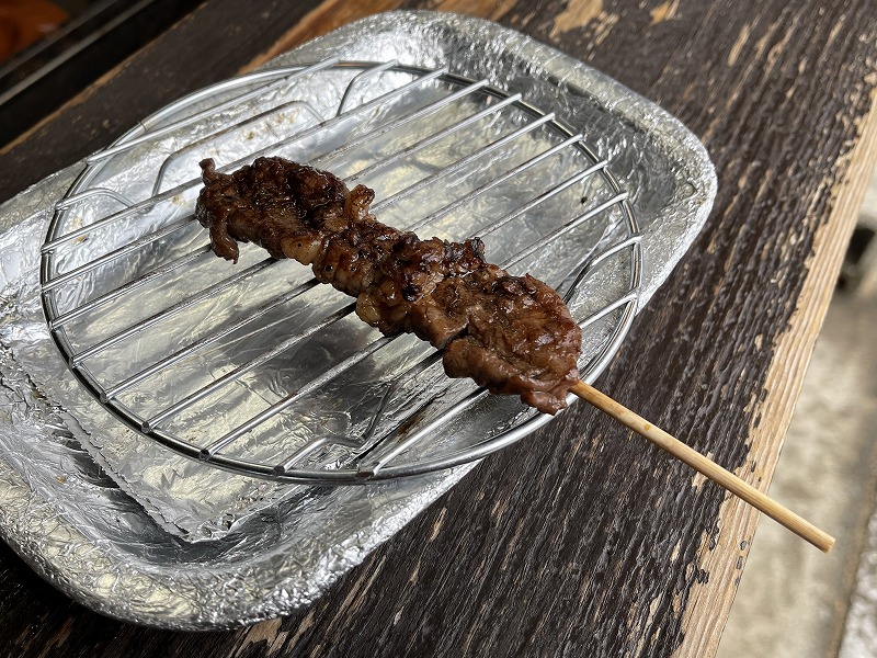 飛騨牛の串焼き