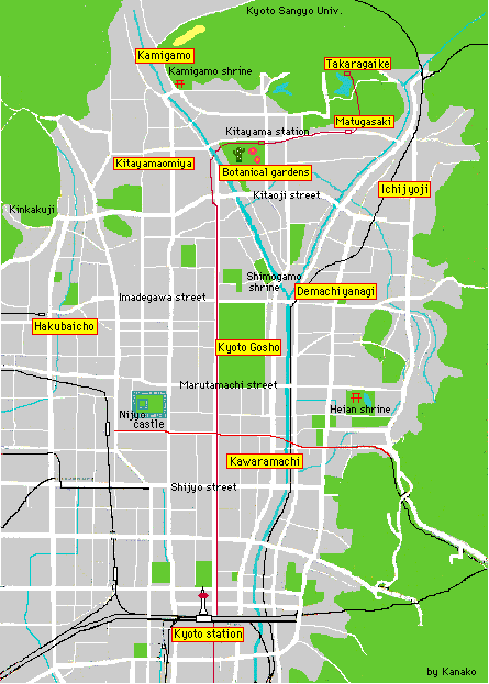 Map of Kyoto