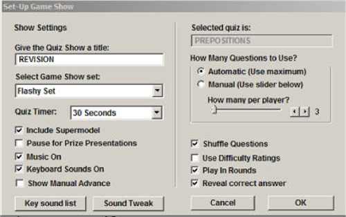 game show presenter software