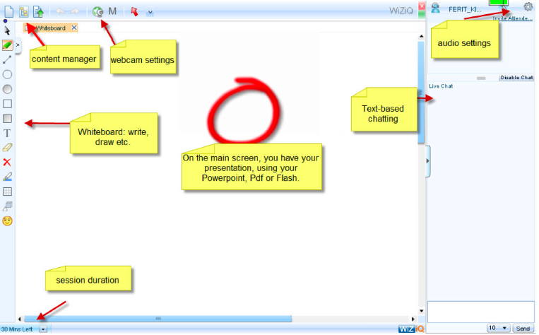 Figure 11. Session launched