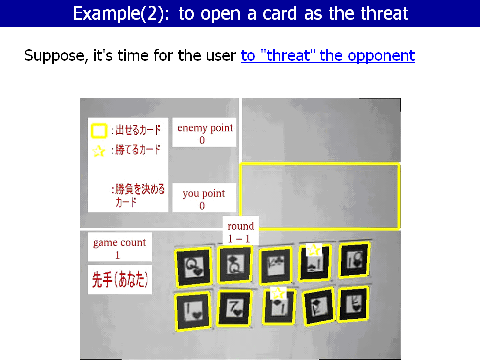 Example(2): to open a card as the threat