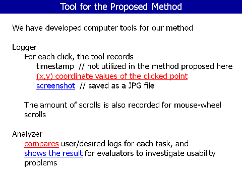 Tool for the Proposed Method