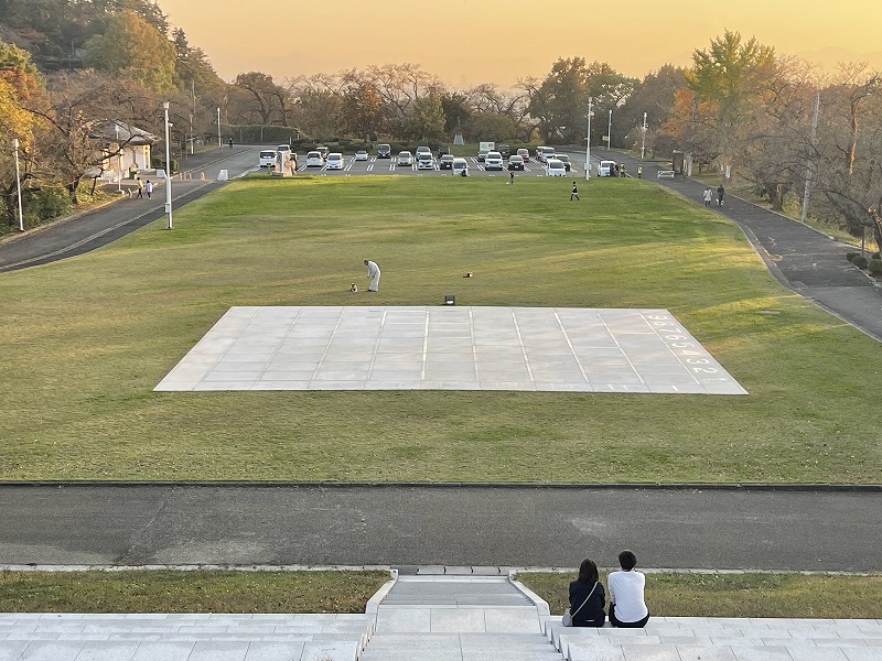 天童公園人間将棋盤