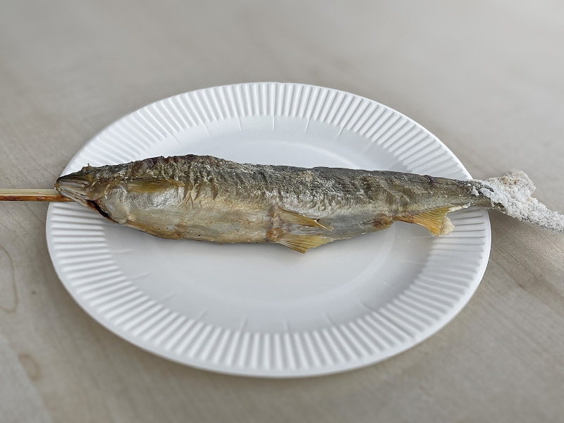 太田川上流の天然あゆの塩焼き